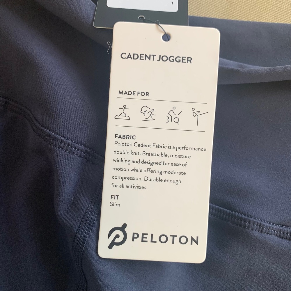 NWT Peloton Cadent Jogger Pants Navy Blue High Rise Slim Fit Womens L Activewear - Picture 3 of 15